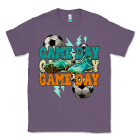 Lavender Game day lightning bolt soccer Classic Tee - HowdyJamesFarm