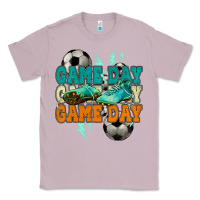 Lilac Game day lightning bolt soccer Classic Tee - HowdyJamesFarm