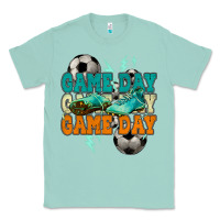 Seafoam Game day lightning bolt soccer Classic Tee - HowdyJamesFarm