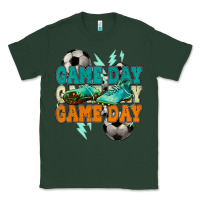 Sports Green Game day lightning bolt soccer Classic Tee - HowdyJamesFarm