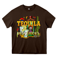 Chocolate Brown Tequila Por Favor Heavy Core Tee - texasbilliewilder