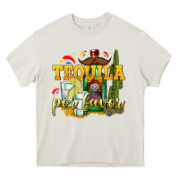 Cream Tequila Por Favor Heavy Core Tee - texasbilliewilder