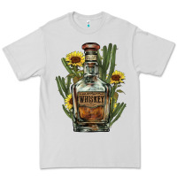 Dove Grey Western whiskey bottle Premium Tee - HowdyJamesFarm