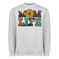 Western Cowhide Leopard Turquoise  Leather Aztec Sunflower Mom Heavyweight Sweatshirt | Teevron