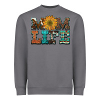 Storm western cowhide leopard turquoise  leather aztec sunflower mom Heavyweight Sweatshirt - Artiststas