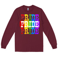 Burgundy Pride pride pride Long Sleeve Tee - FaDigitalArtStudio
