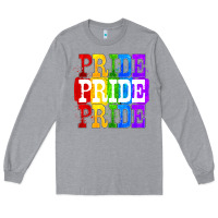 Heather Grey Pride pride pride Long Sleeve Tee - FaDigitalArtStudio