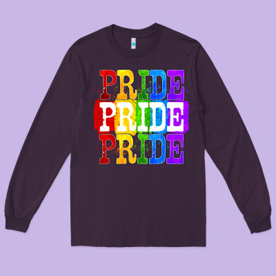 Pride Pride Pride Long Sleeve Tee Designed By Fadigitalartstudio