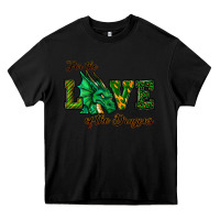 Black For The Love Of The Dragons Heavy Core Tee - RanaPortraitStore