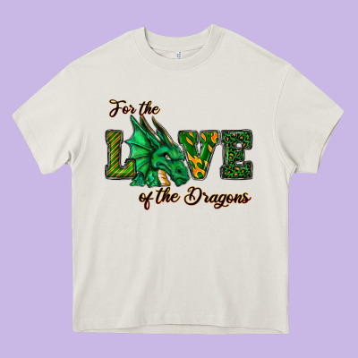 For The Love Of The Dragons Heavy Core Tee Designed By Ranaportraitstore