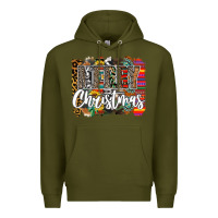 Army Green Western Merry Christmas Premium Hoodie - CowhideDigitalArt