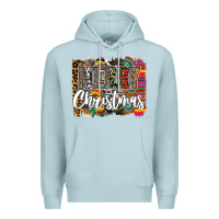 Blue Mist Western Merry Christmas Premium Hoodie - CowhideDigitalArt