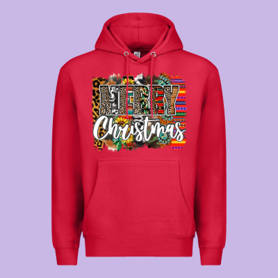 Western Merry Christmas Premium Hoodie Designed By Cowhidedigitalart