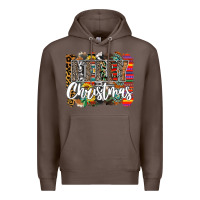 Coffee Western Merry Christmas Premium Hoodie - CowhideDigitalArt