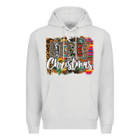 Dove Grey Western Merry Christmas Premium Hoodie - CowhideDigitalArt
