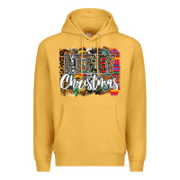 Mustard Western Merry Christmas Premium Hoodie - CowhideDigitalArt