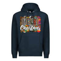 Navy Western Merry Christmas Premium Hoodie - CowhideDigitalArt