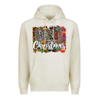 Oatmeal Heather Western Merry Christmas Premium Hoodie - CowhideDigitalArt