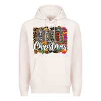 Pale Pink Western Merry Christmas Premium Hoodie - CowhideDigitalArt