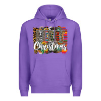 Purple Western Merry Christmas Premium Hoodie - CowhideDigitalArt