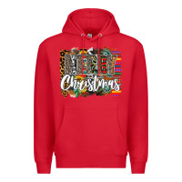 Red Western Merry Christmas Premium Hoodie - CowhideDigitalArt
