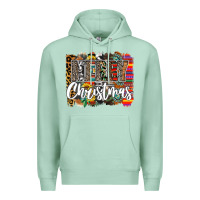 Seafoam Western Merry Christmas Premium Hoodie - CowhideDigitalArt