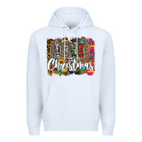White Western Merry Christmas Premium Hoodie - CowhideDigitalArt