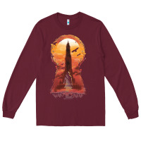 Burgundy Retro Animation  Novel Art Characters Poster Long Sleeve Tee - maiPhamDesign
