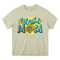 Mossy Blessed Mom with Sunflowers Heavy Core Tee - texasbilliewilder