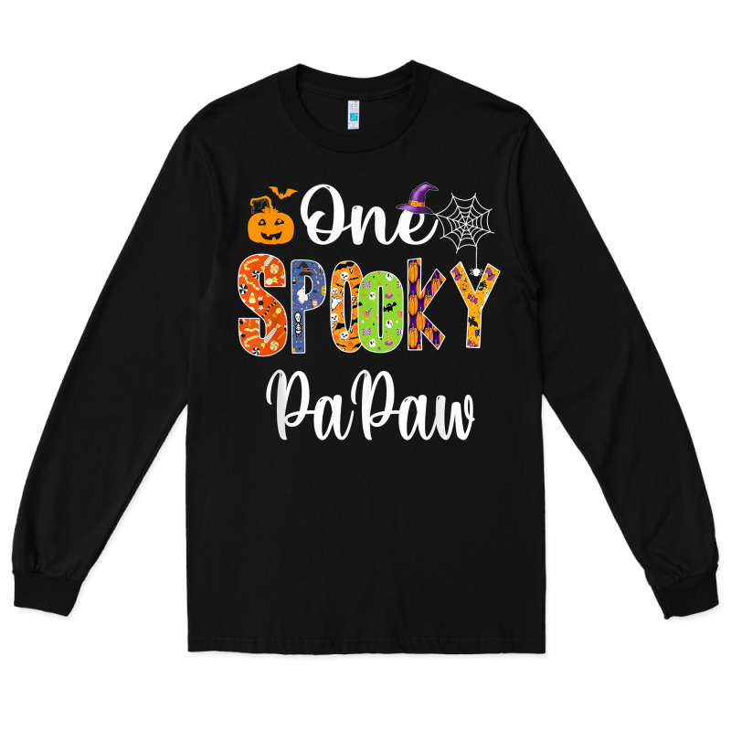 Grandpa Family Halloween Matching Shirts, One Spooky Papaw T Shirt Long Sleeve Tee by maiPhamDesign | Teevron
