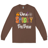 Chestnut grandpa family halloween matching shirts, one spooky papaw t shirt Long Sleeve Tee - maiPhamDesign