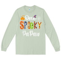 Matcha grandpa family halloween matching shirts, one spooky papaw t shirt Long Sleeve Tee - maiPhamDesign