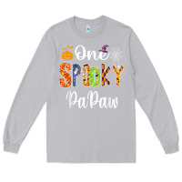 Moon Dust grandpa family halloween matching shirts, one spooky papaw t shirt Long Sleeve Tee - maiPhamDesign