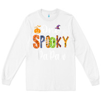 White grandpa family halloween matching shirts, one spooky papaw t shirt Long Sleeve Tee - maiPhamDesign
