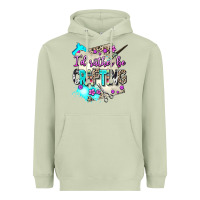I D Rather Be Crafting Heavyweight Hoodie | Teevron