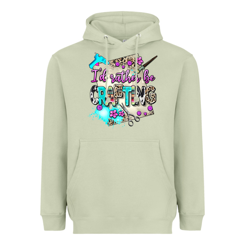 I D Rather Be Crafting Heavyweight Hoodie by AdoDesignShop | Teevron