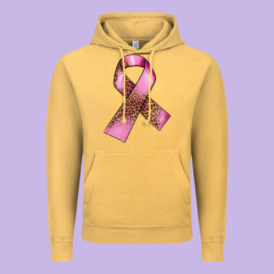 Breast Cancer Ribbon Vintage Hoodie Designed By Fadigitalartstudio
