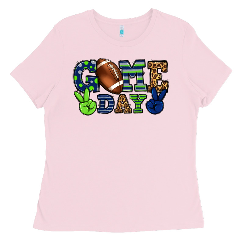 Game Day Green And Blue Team Color Ladies Tee by HowdyJamesFarm | Teevron