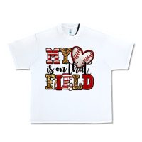 White my heart is on that field baseball Urban Heavy Tee - Jasminsmagicworld