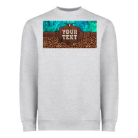 Heather Grey preview custom name turquoise stone leopard bull skull license plate Heavyweight Sweatshirt - Artiststas