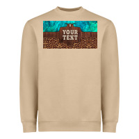 Mushroom preview custom name turquoise stone leopard bull skull license plate Heavyweight Sweatshirt - Artiststas