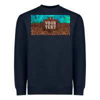 Navy preview custom name turquoise stone leopard bull skull license plate Heavyweight Sweatshirt - Artiststas