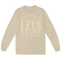 Mushroom that's what i do i fix stuff and i know things funny saying t shirt Long Sleeve Tee - maiPhamDesign