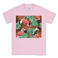 Bubblegum Pink succulents and cowhide Classic Tee - TumblerDesignByShophia