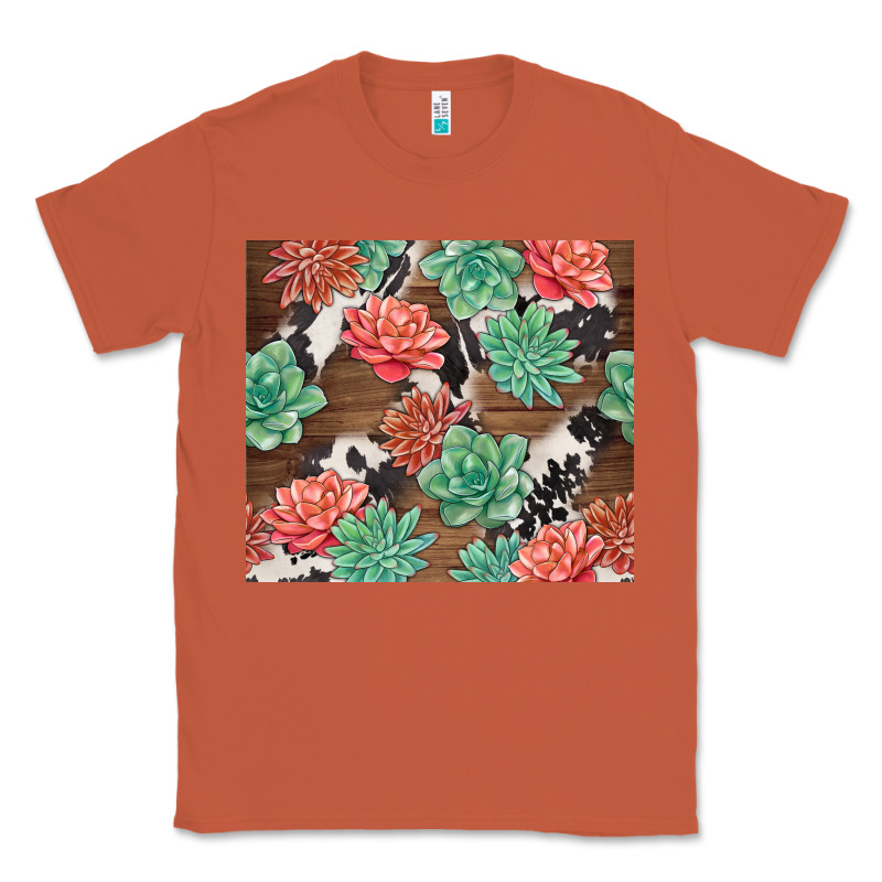 Succulents And Cowhide Classic Tee by TumblerDesignByShophia | Teevron