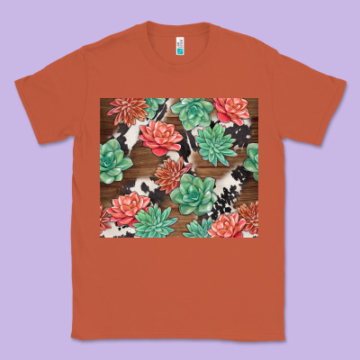 Succulents And Cowhide Classic Tee Designed By Tumblerdesignbyshophia