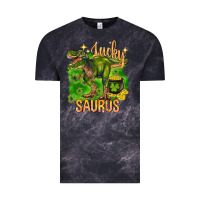 Cloud Black St. Patrick's day lucky Saurus Vintage Tee - HowdyJamesFarm