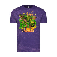 Cloud Purple St. Patrick's day lucky Saurus Vintage Tee - HowdyJamesFarm