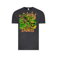 Vintage Black St. Patrick's day lucky Saurus Vintage Tee - HowdyJamesFarm