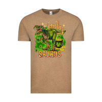 Vintage Coffee St. Patrick's day lucky Saurus Vintage Tee - HowdyJamesFarm